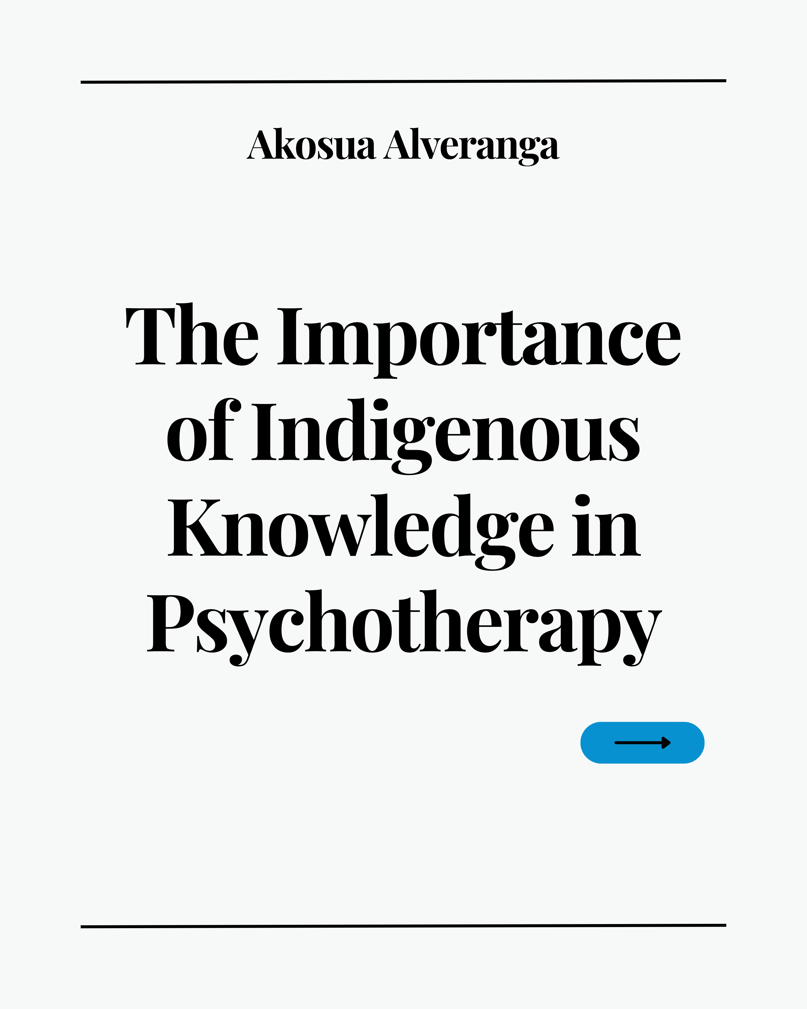 Indigenous Knowledge & Psychotherapy